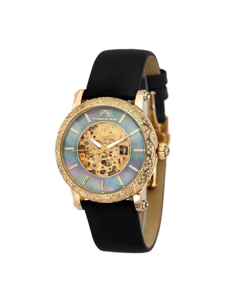 Nwt Porsamo Bleu Liza Automatic Black Dial Ladies Watch